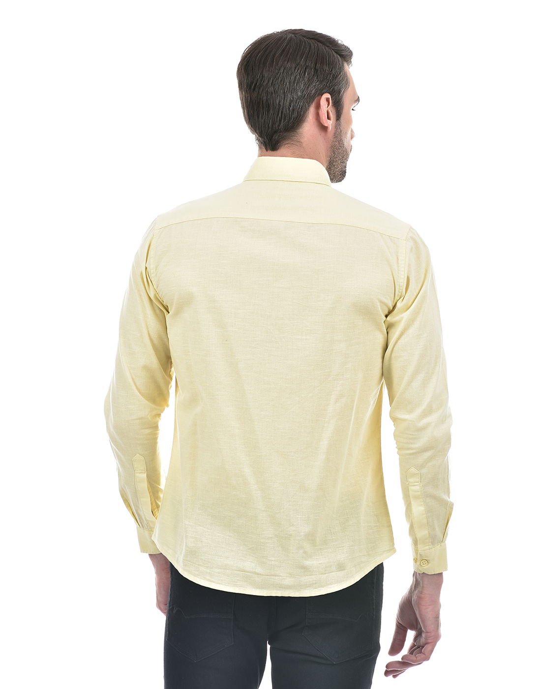 Numero Uno Men Solid Yellow Shirt